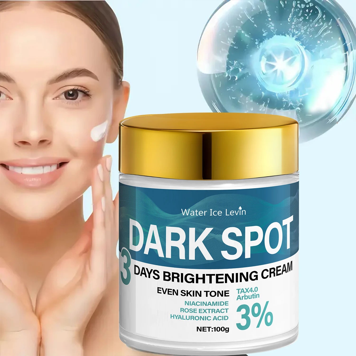 Combat darkspots & dryness. Our brightening cream with Niacinamide & Rose Extract evens tone and deeply hydrates sensitive skin